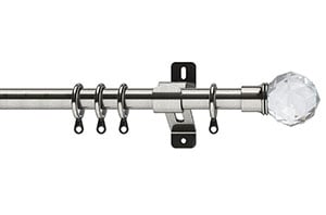 Swish 28mm Elements Capella Satin Steel Metal Curtain Pole