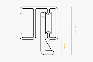 Silent Gliss 1280 Uncorded Aluminium Curtain Track - Thumbnail 3
