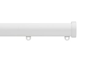 Silent Gliss 7610 30mm Metropole Stud End Cap White Curtain Pole