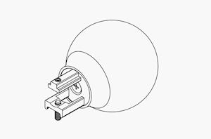 Silent Gliss 7610 30mm Metropole Ball Ecru Curtain Pole - Thumbnail 3