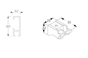 Silent Gliss 1080 White Uncorded Metal Curtain Track - Thumbnail 2