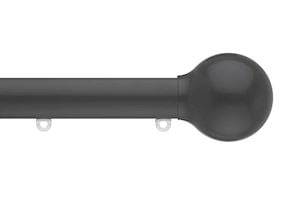 Silent Gliss 7610 30mm Metropole Ball Black Curtain Pole