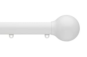 Silent Gliss 7610 30mm Metropole Ball White Curtain Pole