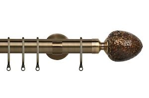 Speedy 28mm Alexia Antique Brass Metal Curtain Pole