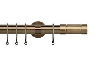 Speedy 28mm Aspect Antique Brass Metal Curtain Pole - Thumbnail 1