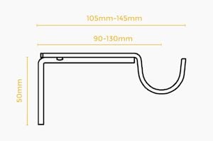 Speedy 28mm Nikola Metal Curtain Pole Chrome - Thumbnail 4