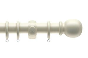 Speedy 28mm Victory White Wooden Curtain Pole