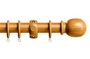Speedy 28mm Victory Antique Pine Wooden Curtain Pole - Thumbnail 1