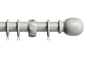 Speedy 28mm Victory Grey Wooden Curtain Pole - Thumbnail 1