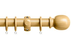 Speedy 28mm Victory Light Ash Wooden Curtain Pole - Thumbnail 1