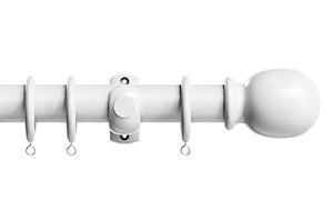 Speedy 28mm Victory White Wooden Curtain Pole