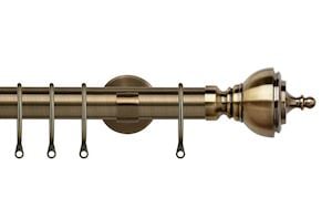 Speedy 28mm Vienna Antique Brass Metal Curtain Pole - Thumbnail 1