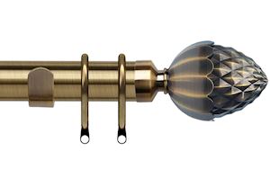 Speedy 35mm Acorn Curtain Pole Antique Brass - Thumbnail 1