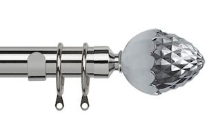 Speedy 35mm Acorn Curtain Pole Chrome - Thumbnail 1