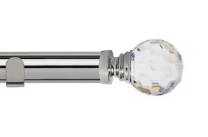 Speedy 35mm Acrylic Ball Eyelet Pole Chrome 
