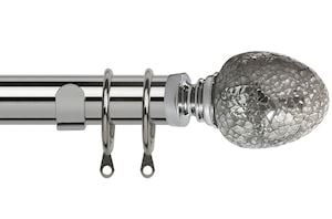 Speedy 35mm Alexia Mirror Curtain Pole Chrome