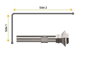 Speedy 35mm Aztec 2 Sided Bay Window Curtain Pole Satin Silver - Thumbnail 1