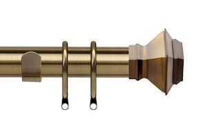 Speedy 35mm Aztec Curtain Pole Antique Brass