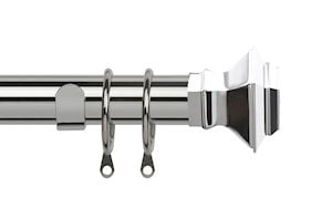 Speedy 35mm Aztec Curtain Pole Chrome - Thumbnail 1