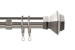 Speedy 35mm Aztec Curtain Pole Satin Silver - Thumbnail 1