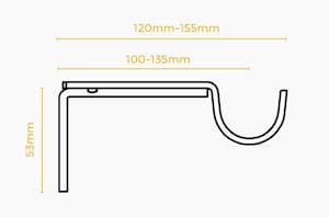 Speedy 35mm Alexia Mirror Curtain Pole Chrome - Thumbnail 4