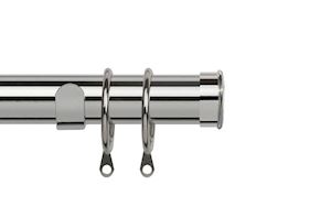 Speedy 35mm End Cap Curtain Pole Chrome - Thumbnail 1