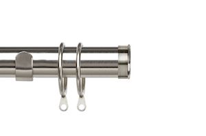 Speedy 35mm End Cap Curtain Pole Satin Silver - Thumbnail 1