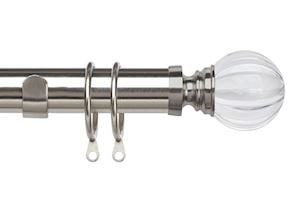 Speedy 35mm Segmented Ball Curtain Pole Satin Silver - Thumbnail 1