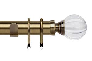 Speedy 35mm Segmented Ball Curtain Pole Antique Brass - Thumbnail 1