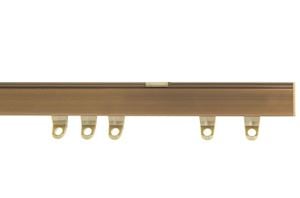 Speedy Fineline Uncorded Curtain Track Aluminium Antique Brass - Thumbnail 1