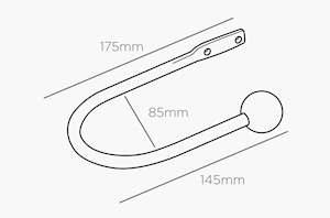Speedy Ball Curtain Holdback Chrome - Thumbnail 2