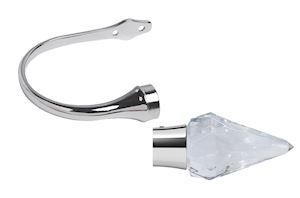 Stone Curtain Holdback Chrome