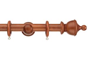 Swish 28mm Naturals Urn Chestnut Wooden Curtain Pole