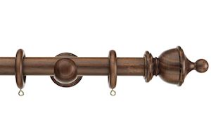 Swish 28mm Naturals Urn Dark Walnut Wooden Curtain Pole