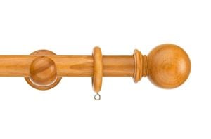 Swish 35mm Naturals Ball Antique Pine Wooden Curtain Pole