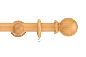 Swish 35mm Naturals Ball Natural Oak Wooden Curtain Pole - Thumbnail 1