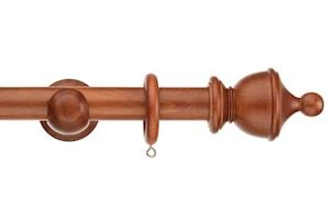 Swish 35mm Naturals Urn Chestnut Wooden Curtain Pole - Thumbnail 1