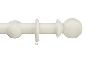 Swish 35mm Romantica Panna Cotta Ball Wooden Curtain Pole