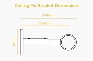 Swish Soho 28mm Extendable Bracket in Satin Steel - Thumbnail 2