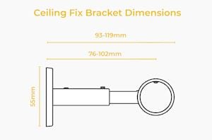 Swish Soho 28mm Extendable Bracket in Brushed Gold - Thumbnail 2