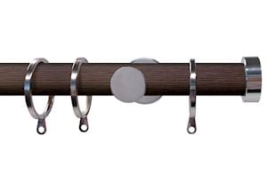 Swish Soho 28mm Funk Chrome Stud Metal Curtain Pole - Thumbnail 1