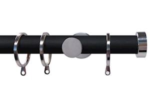 Swish Soho 28mm Vamp Chrome Stud Metal Curtain Pole