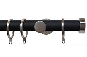 Swish Soho 28mm Vamp Satin Steel Stud Metal Curtain Pole