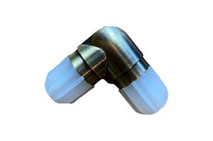 Universal 28mm Ball 3 Sided Bay Window Curtain Pole Antique Brass - Thumbnail 2