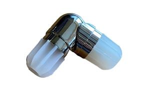 Universal 28mm Ball 3 Sided Bay Window Curtain Pole Chrome - Thumbnail 2