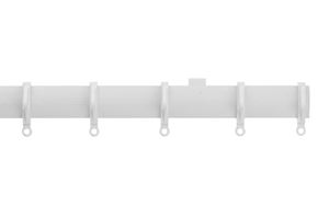 Universal Uncorded White Plastic Curtain Track