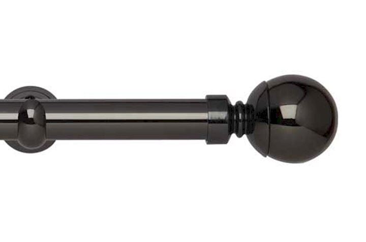 Rolls 28mm Neo Ball Metal Eyelet Pole Black Nickel
