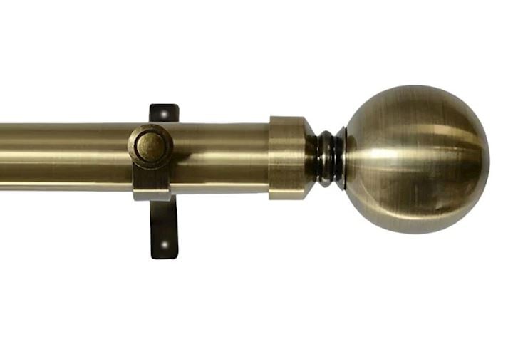 Laura Ashley 28mm Ball Eyelet Pole Antique Brass