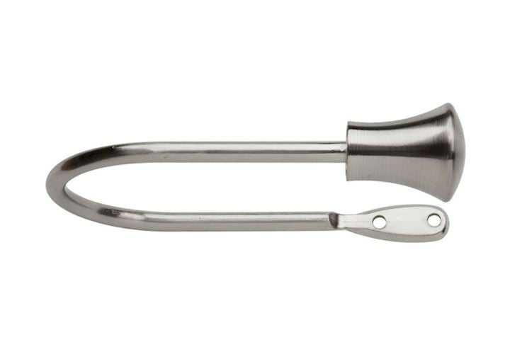 Rolls Neo Trumpet Stainless Steel Curtain Holdbacks