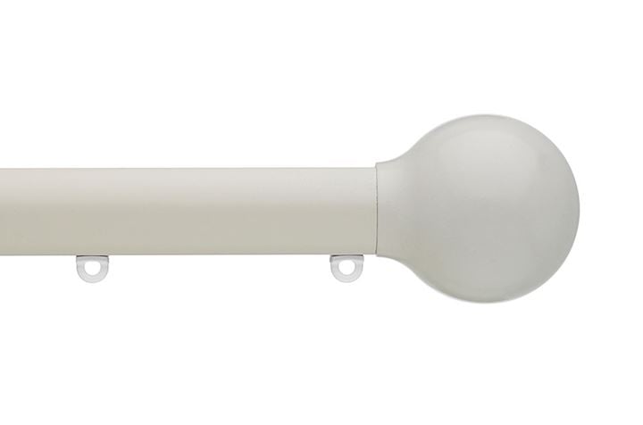 Silent Gliss 7610 30mm Metropole Ball Ecru Curtain Pole